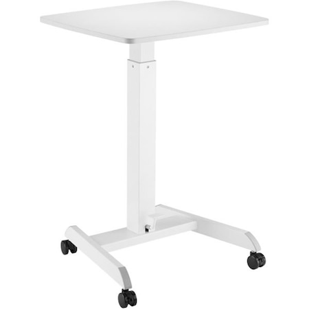 Proplus Mobile Height Adjustable Sit to Stand Desk, White PR3188262